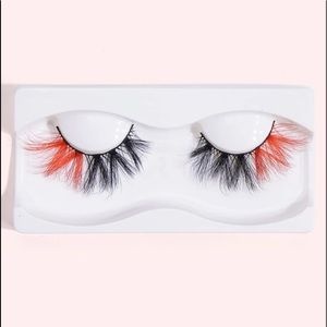 Red & Black Fake wispy  lashes